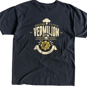 TeeFury Pokémon Vermilion Gym Lt. Surge Thunder Badge Tee - Size L